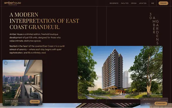 Amber House website design