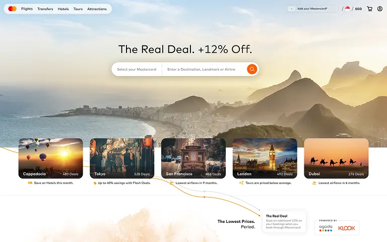 Mastercard website design