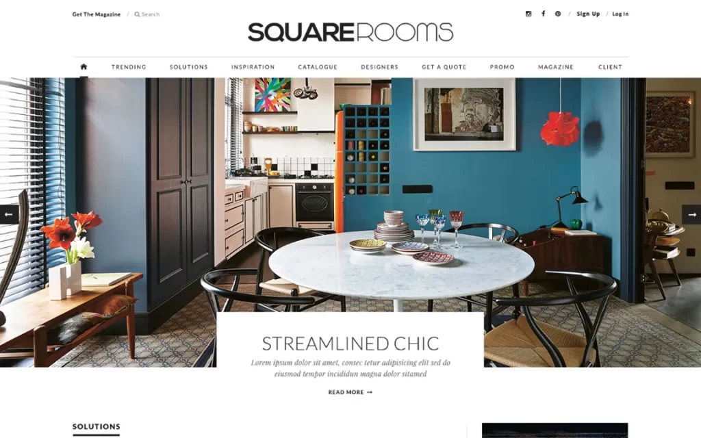SquareRooms WordPress website