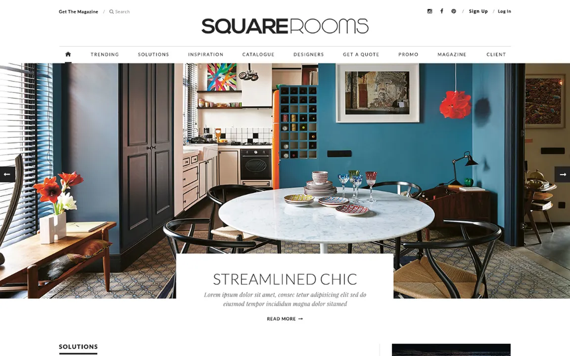 SquareRooms WordPress website